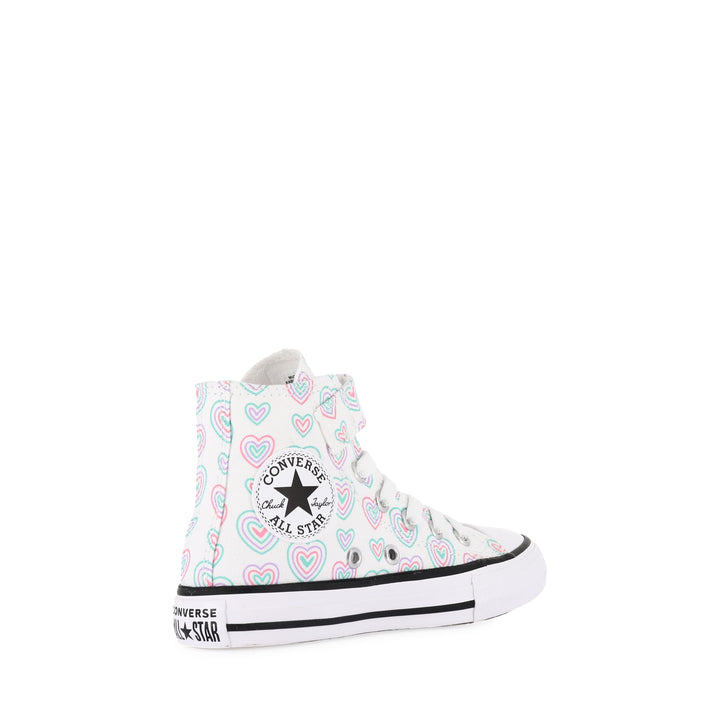 ALL STAR HI KIDS HEARTS EASY-ON - WHITE/OOPS PINK/WHITE