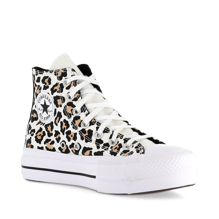 ALL STAR LIFT HI LEOPARD LOVE  - WHITE BLACK EPIC DUNE