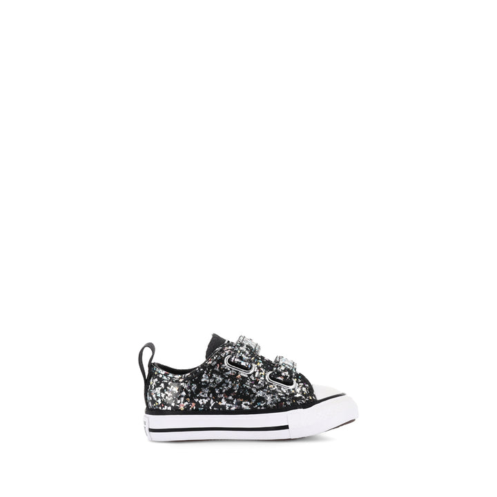 ALL STAR LOW INFANT 2V SHINEFETTI - DARK MATTER/WHITE/BLACK