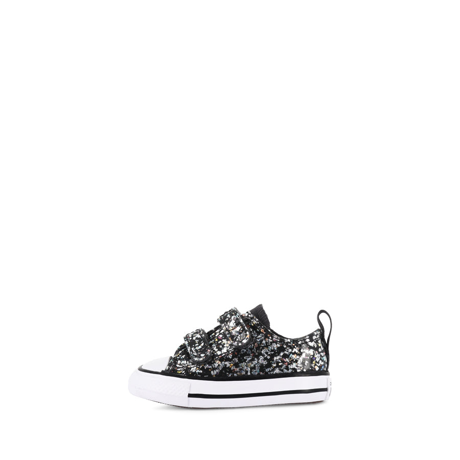 ALL STAR LOW INFANT 2V SHINEFETTI - DARK MATTER/WHITE/BLACK