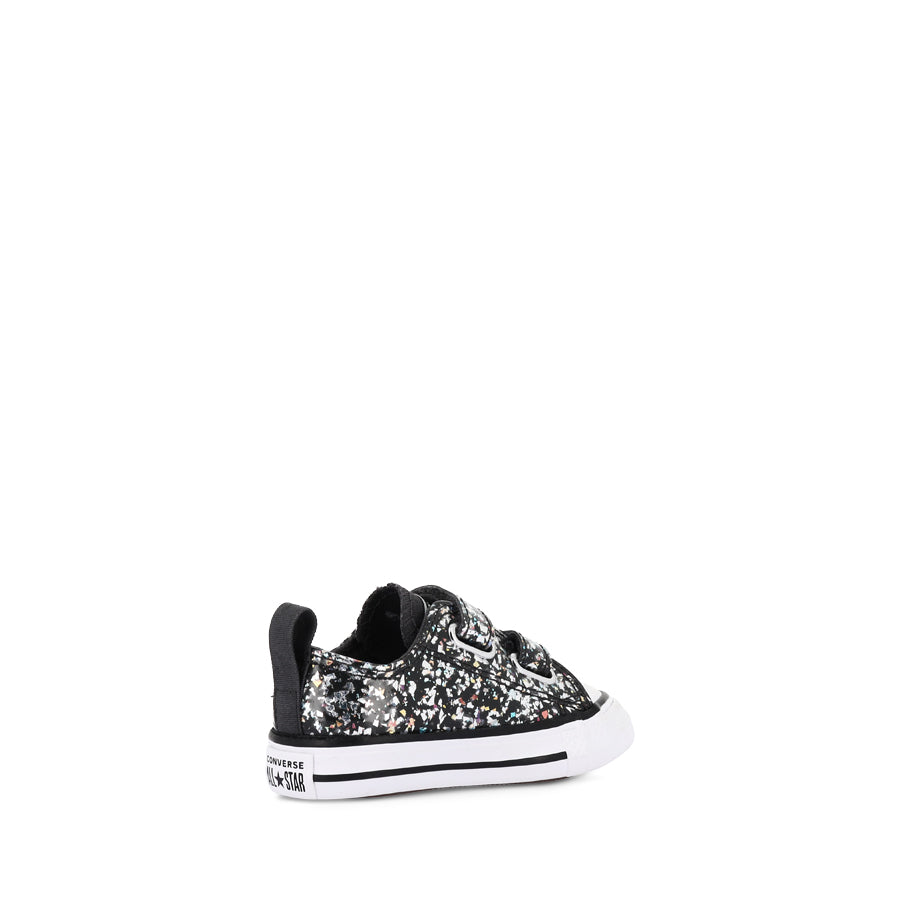 ALL STAR LOW INFANT 2V SHINEFETTI - DARK MATTER/WHITE/BLACK