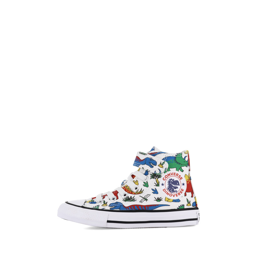KID CT DINOCONS 1V HI - WHITE/BLUE/ENAMEL RED