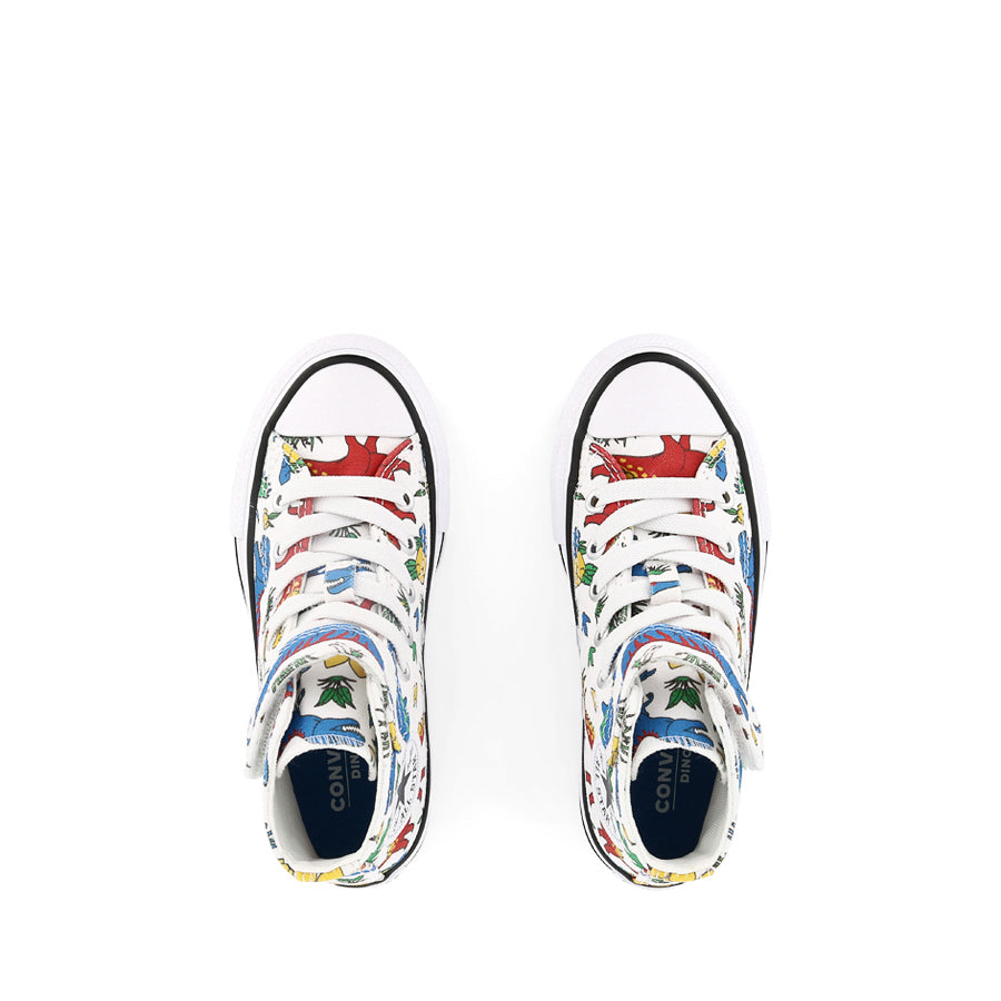 KID CT DINOCONS 1V HI - WHITE/BLUE/ENAMEL RED