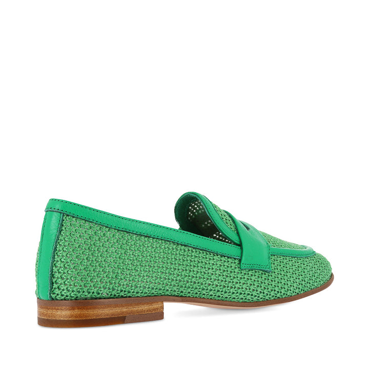 IRAS - EMERALD RAFFIA LEATHER