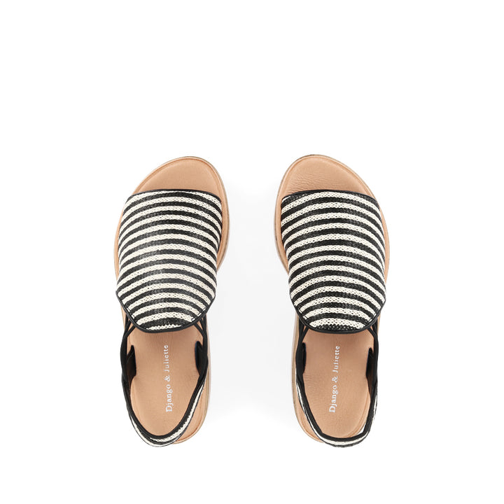 OARLISS - BLACK STRIPE RAFFIA