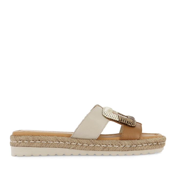 SHERE - DARK TAN ALMOND LEATHER