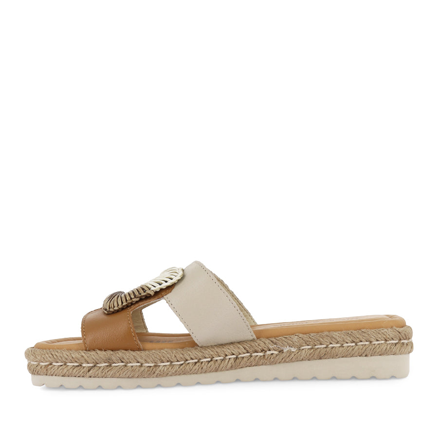 SHERE - DARK TAN ALMOND LEATHER