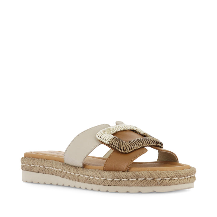 SHERE - DARK TAN ALMOND LEATHER