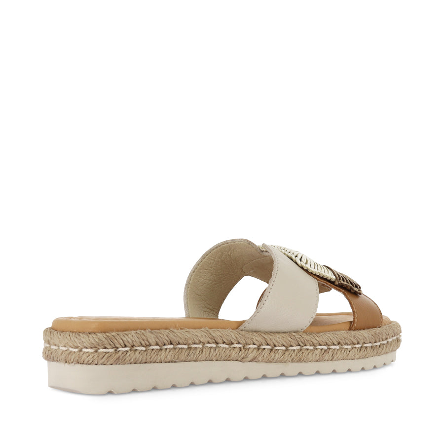 SHERE - DARK TAN ALMOND LEATHER