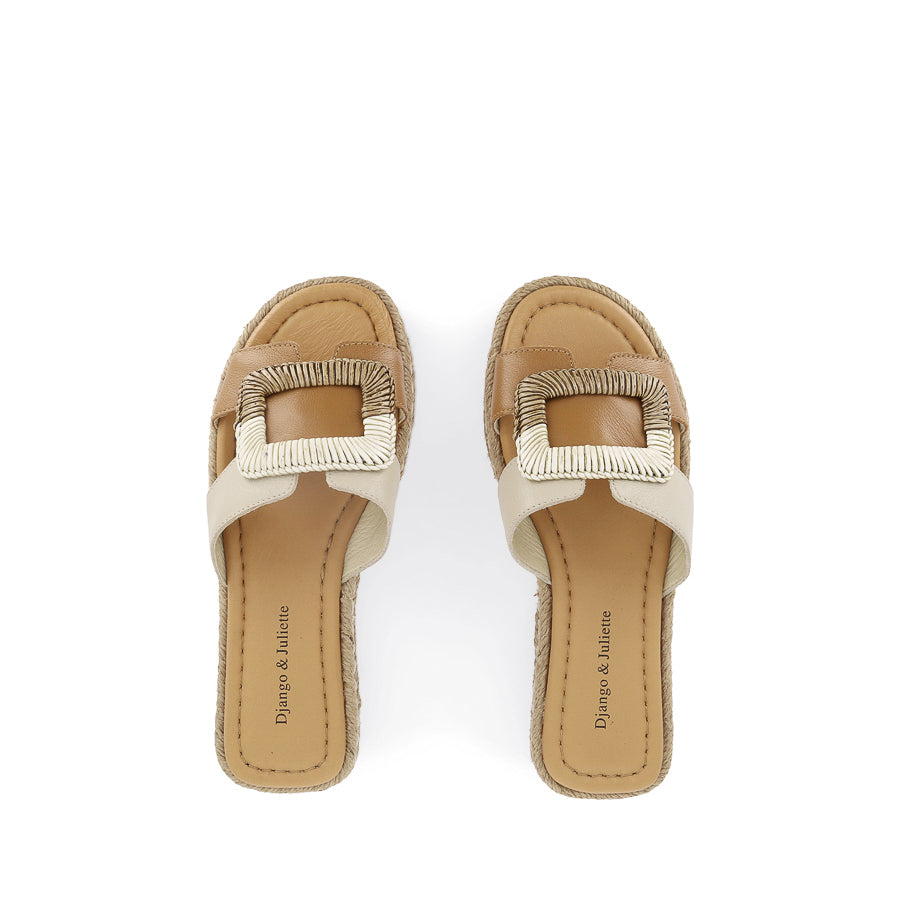 SHERE - DARK TAN ALMOND LEATHER