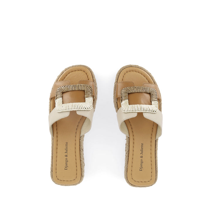 SHERE - DARK TAN ALMOND LEATHER