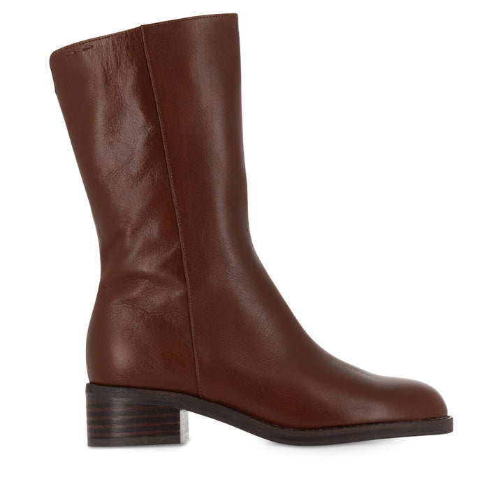 CAVAL - COGNAC LEATHER/CHOCOLATE HEEL