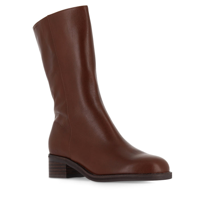 CAVAL - COGNAC LEATHER/CHOCOLATE HEEL