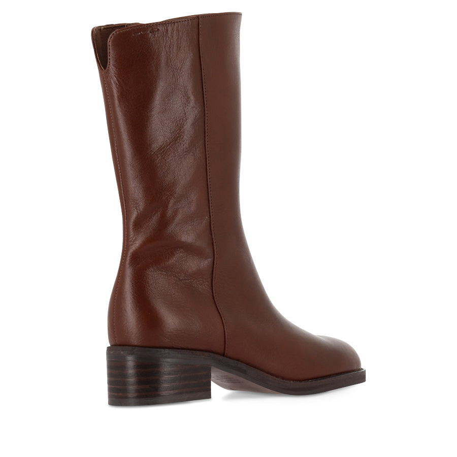 CAVAL - COGNAC LEATHER/CHOCOLATE HEEL