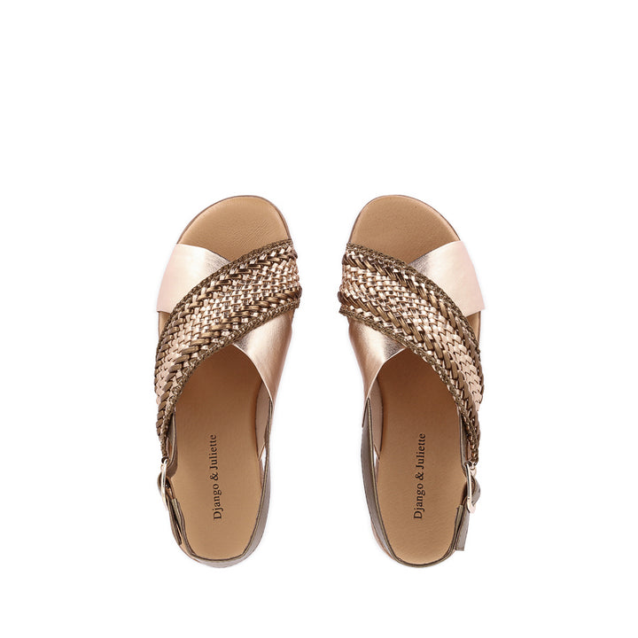 CAYCI - CHAMPAGNE BRONZE MULTI WEAVE LEATHER