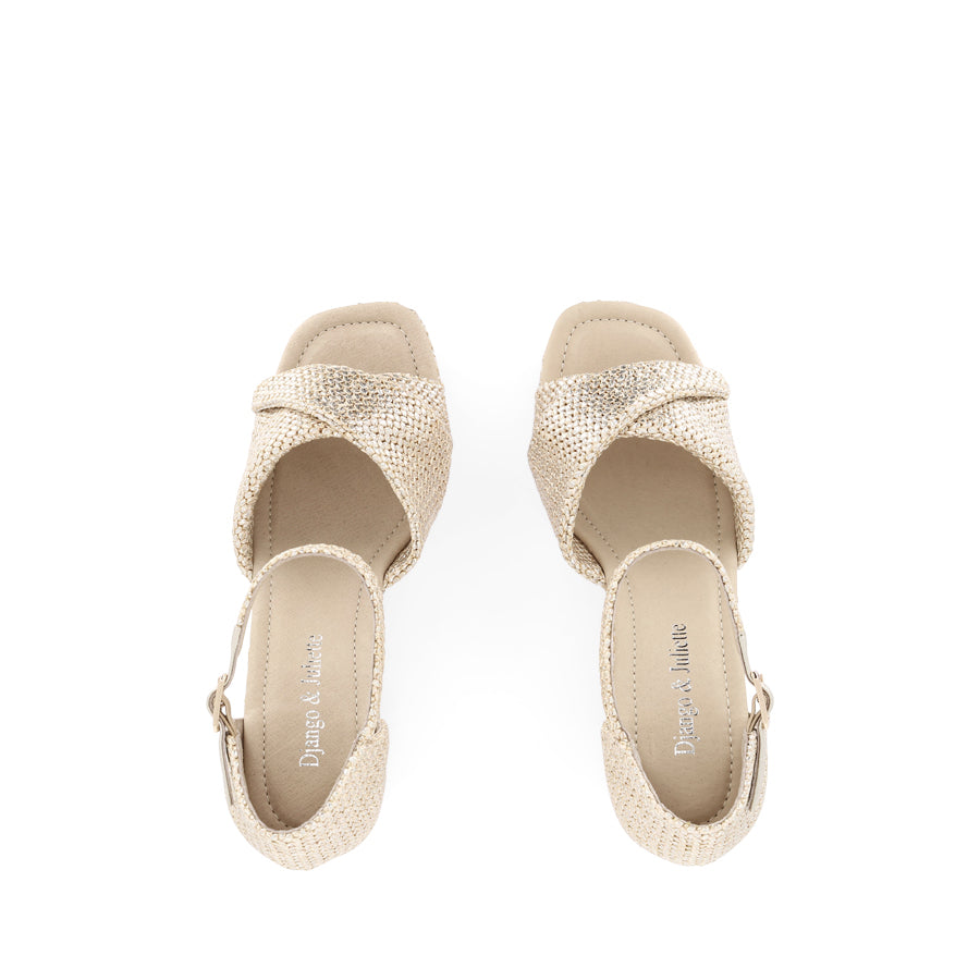 COTTON - LATTE METALLIC RAFFIA