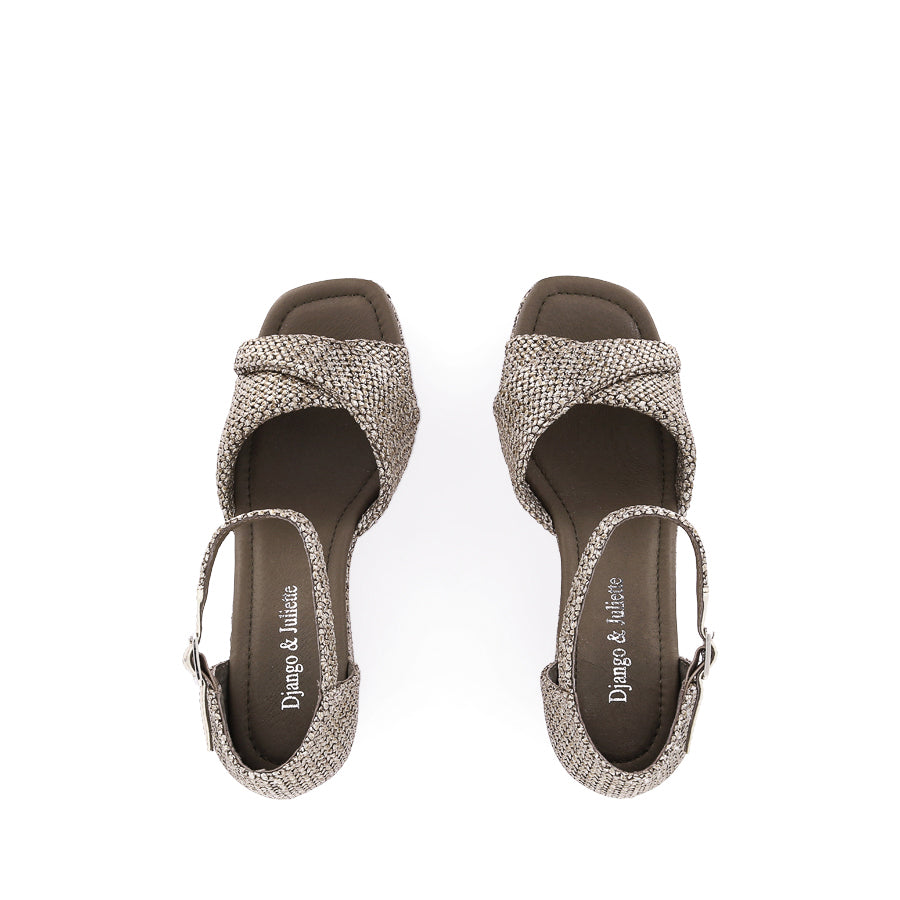 COTTON - TAUPE METALLIC RAFFIA