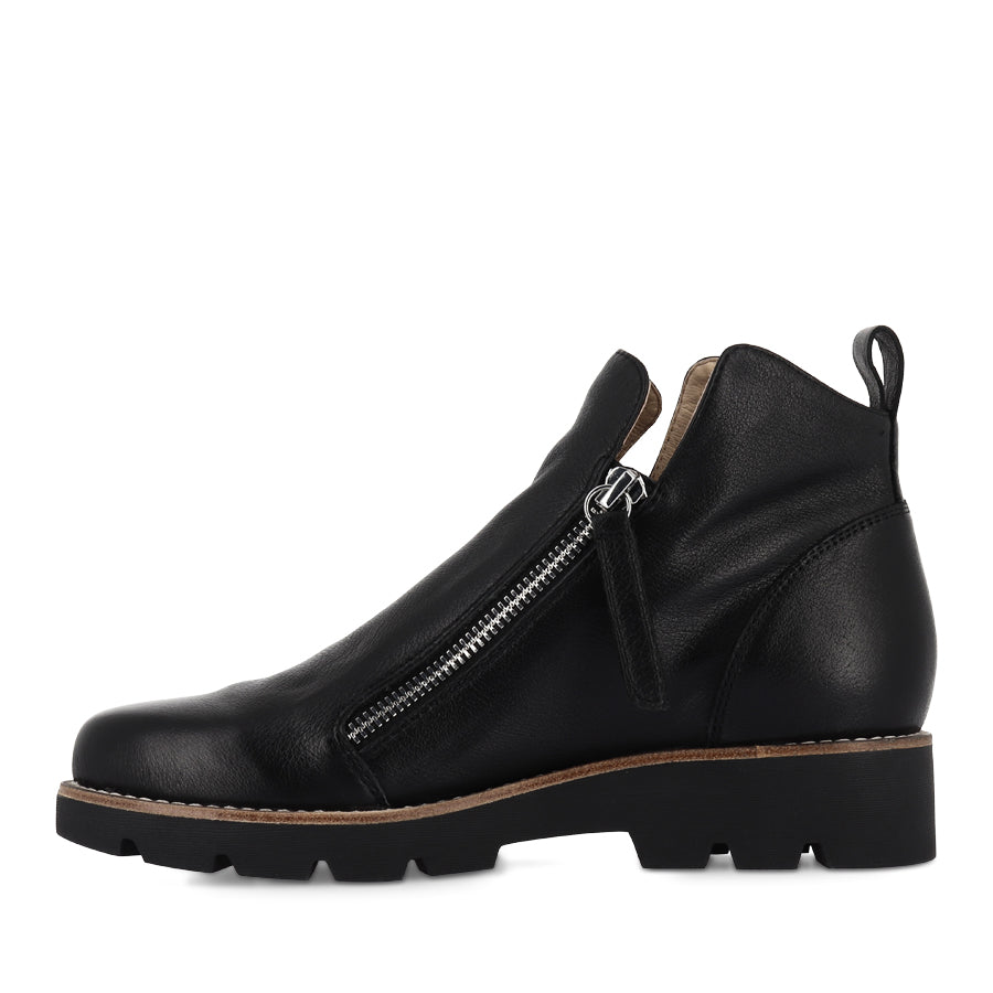 DOTTIZ - BLACK LEATHER BLACK SOLE