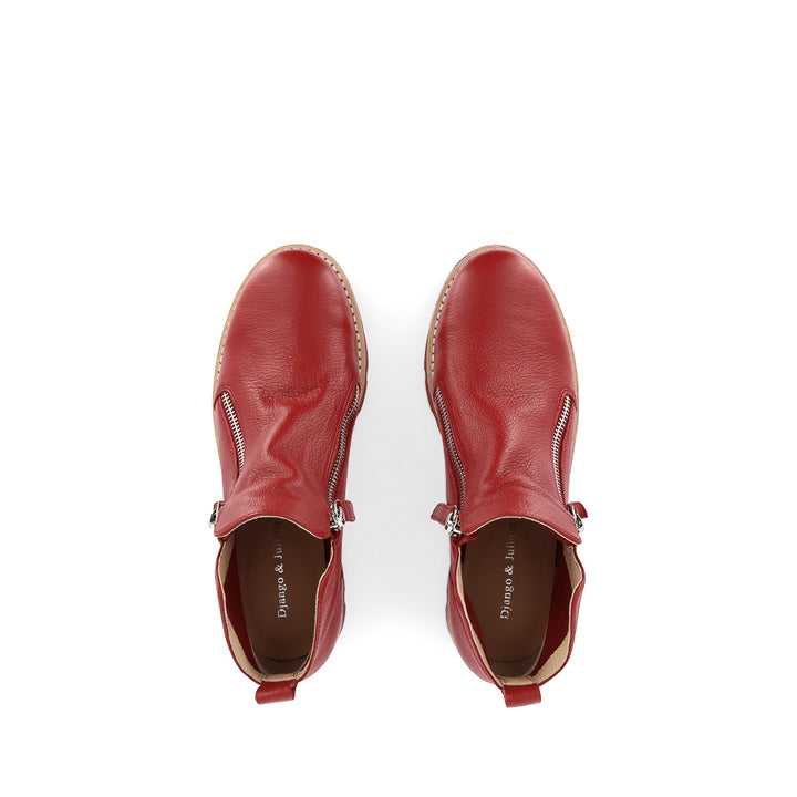 DOTTIZ - DARK RED LEATHER/DARK RED SOLE