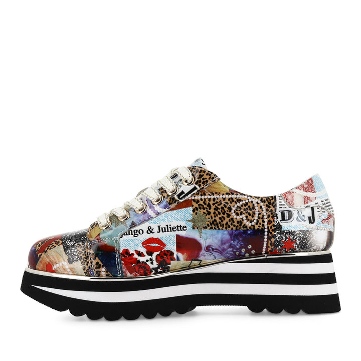 EAMMES - COLLAGE PRINT PATENT LEATHER