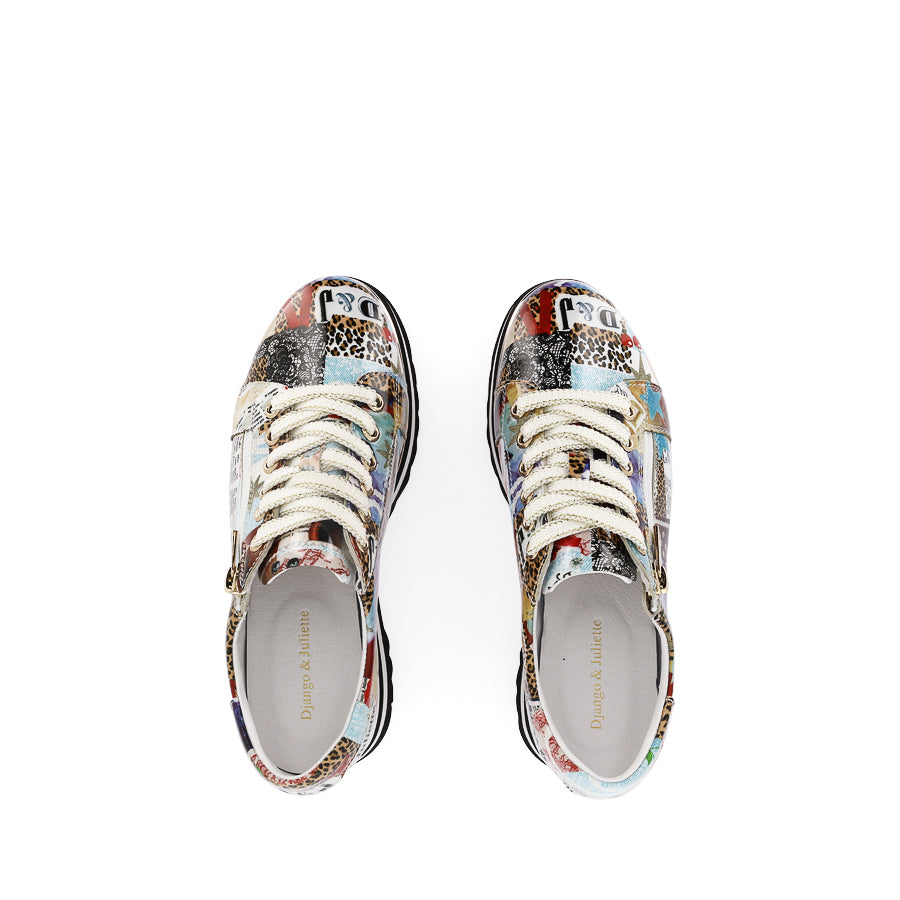 EAMMES - COLLAGE PRINT PATENT LEATHER