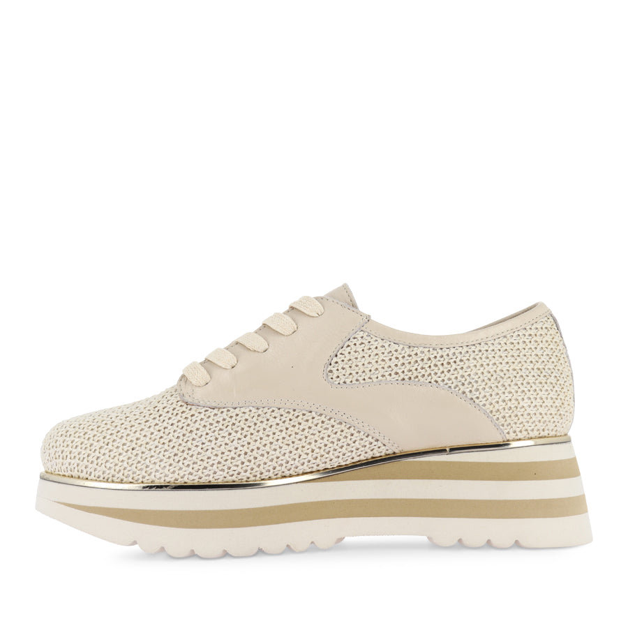 ENDO - IVORY RAFFIA/MILK LEATHER