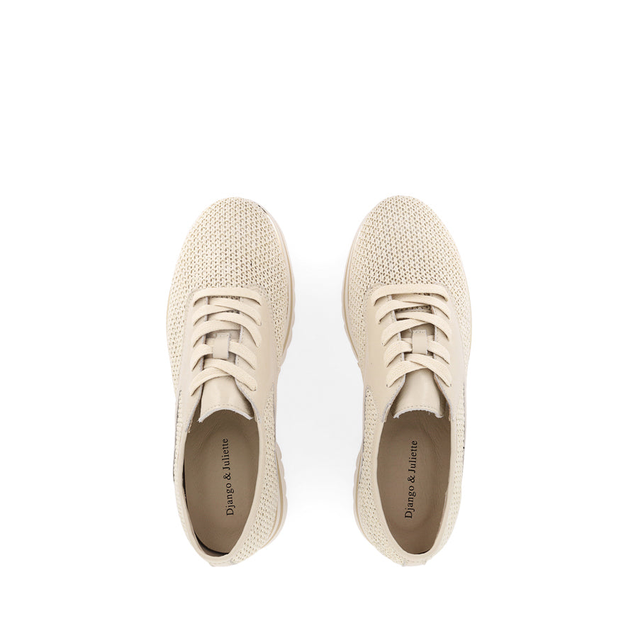 ENDO - IVORY RAFFIA/MILK LEATHER