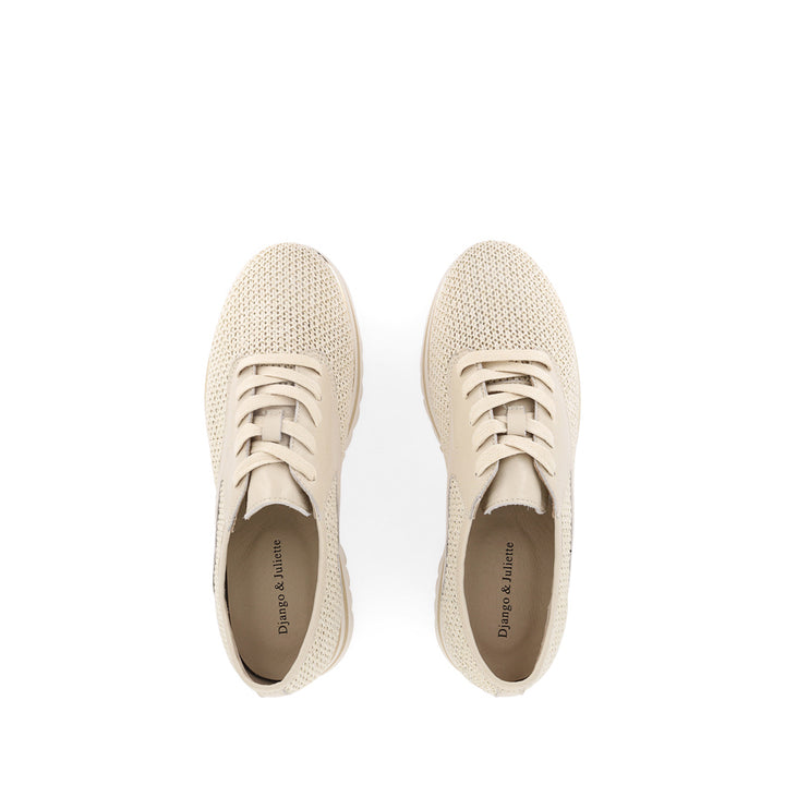 ENDO - IVORY RAFFIA/MILK LEATHER