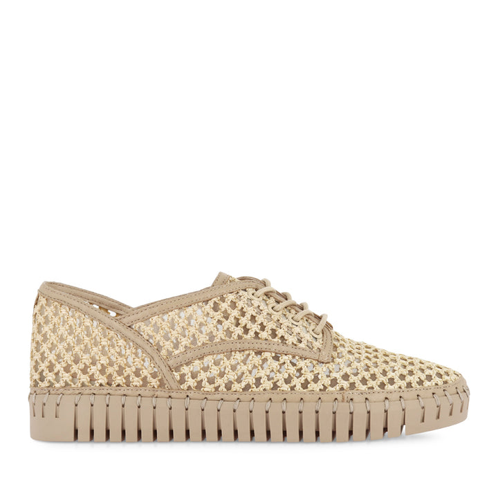 HAMBURGER - NATURAL RAFFIA LEATHER