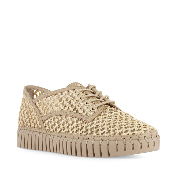 HAMBURGER - NATURAL RAFFIA LEATHER
