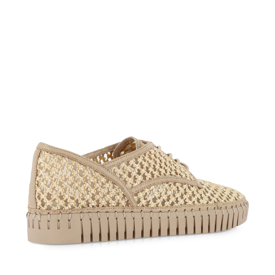 HAMBURGER - NATURAL RAFFIA LEATHER
