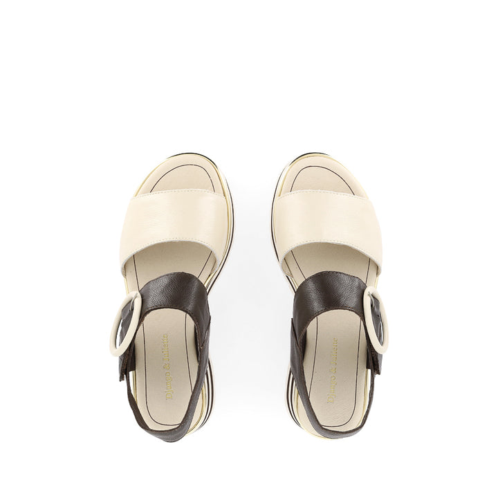 HARLOWS - MILK/CHOC LEATHER
