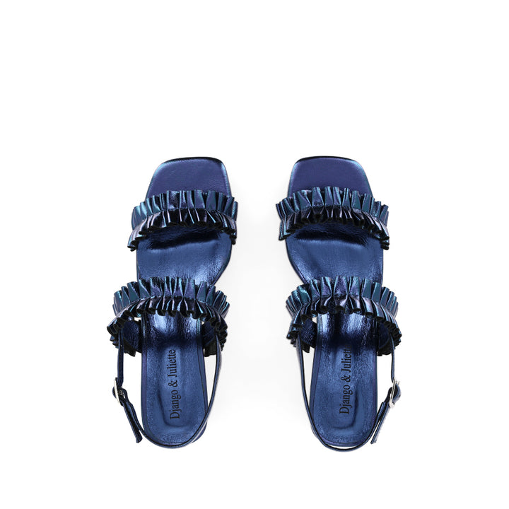 HAVIVA - BLUE METALLIC LEATHER
