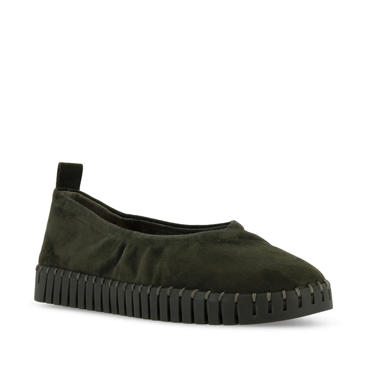 HEATON - OLIVE SUEDE LEATHER