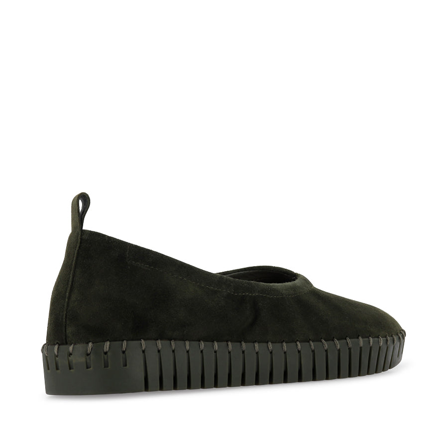 HEATON - OLIVE SUEDE LEATHER