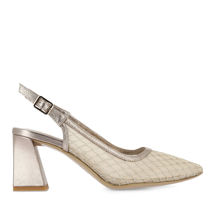 KIPPS - CHAMPAGNE MESH LEATHER