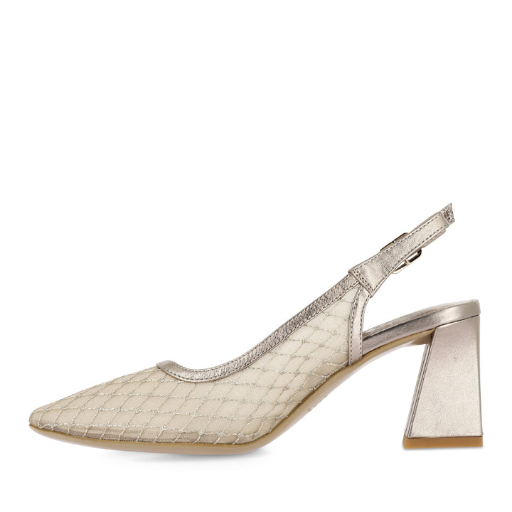 KIPPS - CHAMPAGNE MESH LEATHER