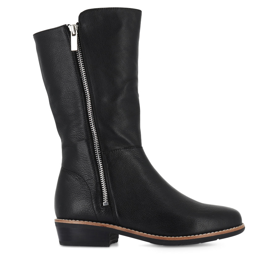 LOMAR - BLACK BLACK LEATHER