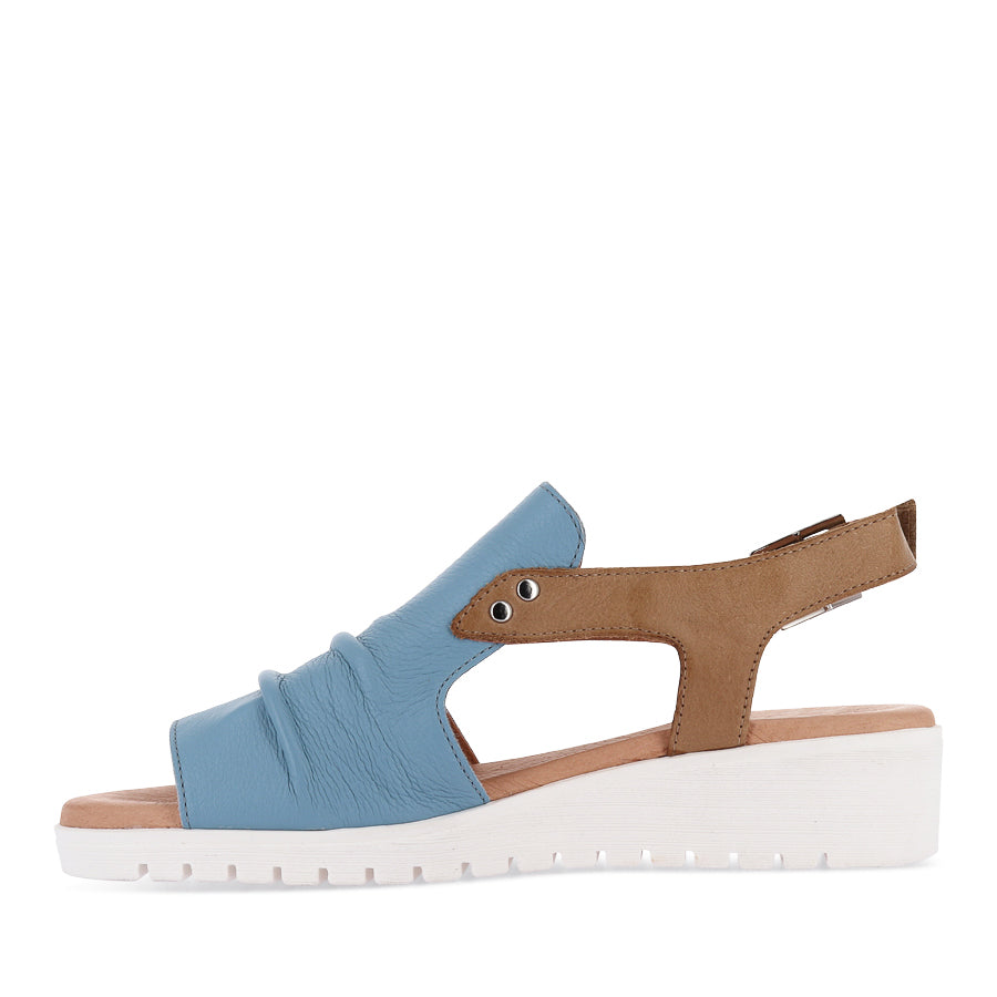 MADIS - NEW BLUE DARK TAN LEATHER