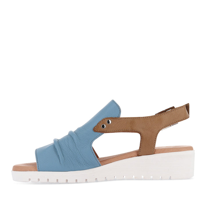 MADIS - NEW BLUE DARK TAN LEATHER