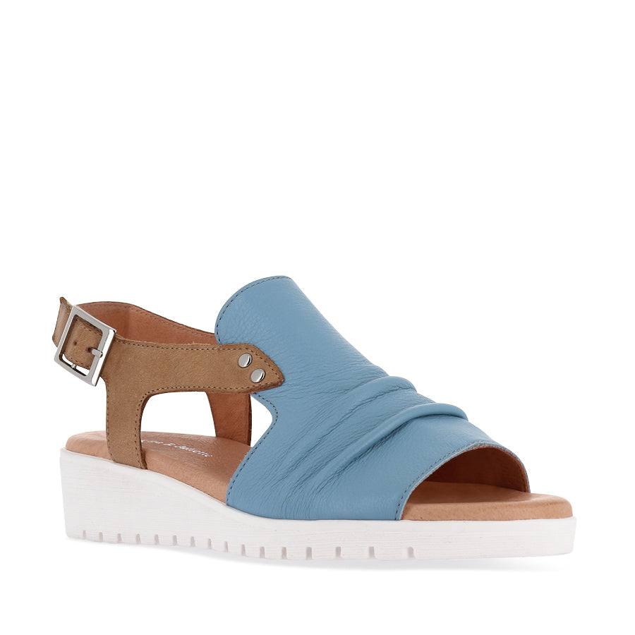 MADIS - NEW BLUE DARK TAN LEATHER