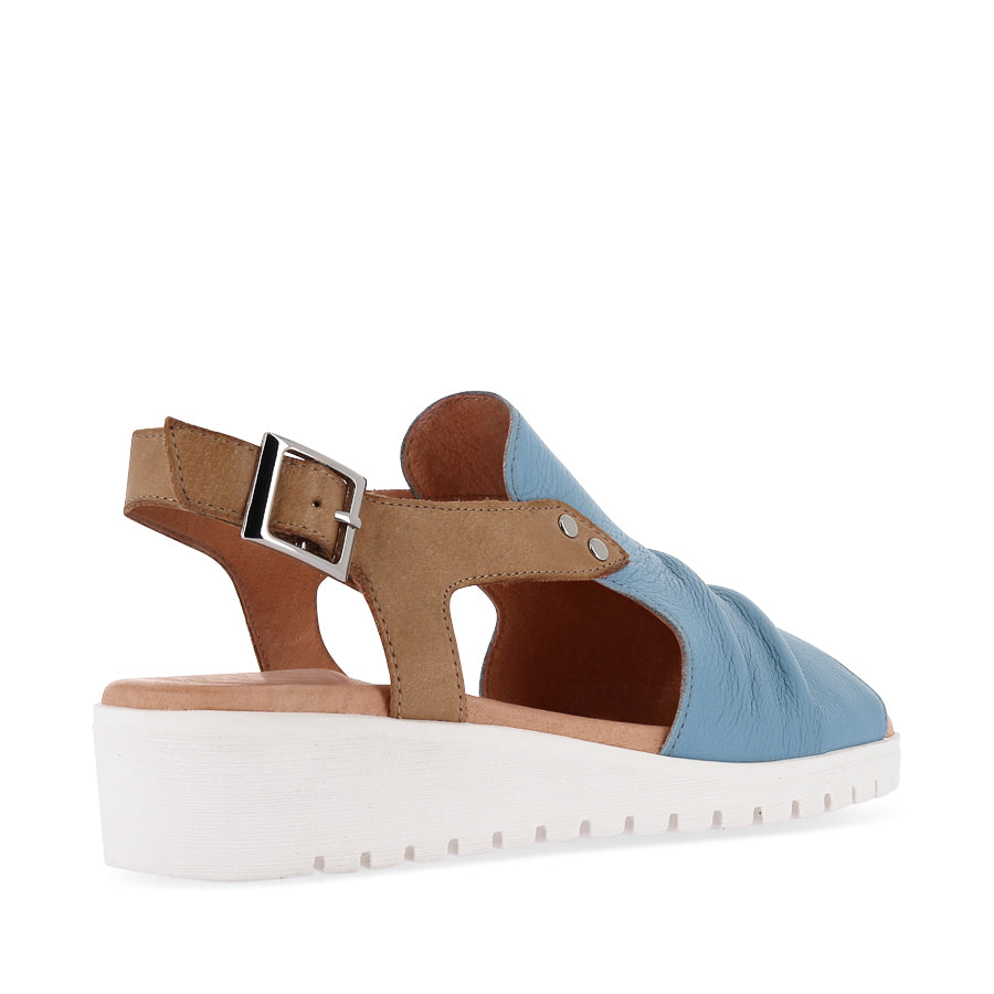 MADIS - NEW BLUE DARK TAN LEATHER