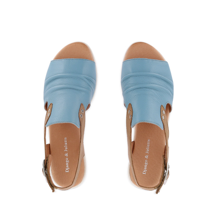 MADIS - NEW BLUE DARK TAN LEATHER