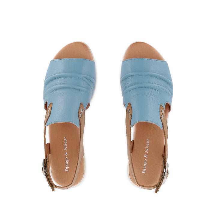 MADIS - NEW BLUE DARK TAN LEATHER