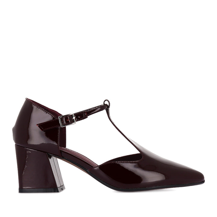 MASKIA - BURGUNDY PATENT LEATHER