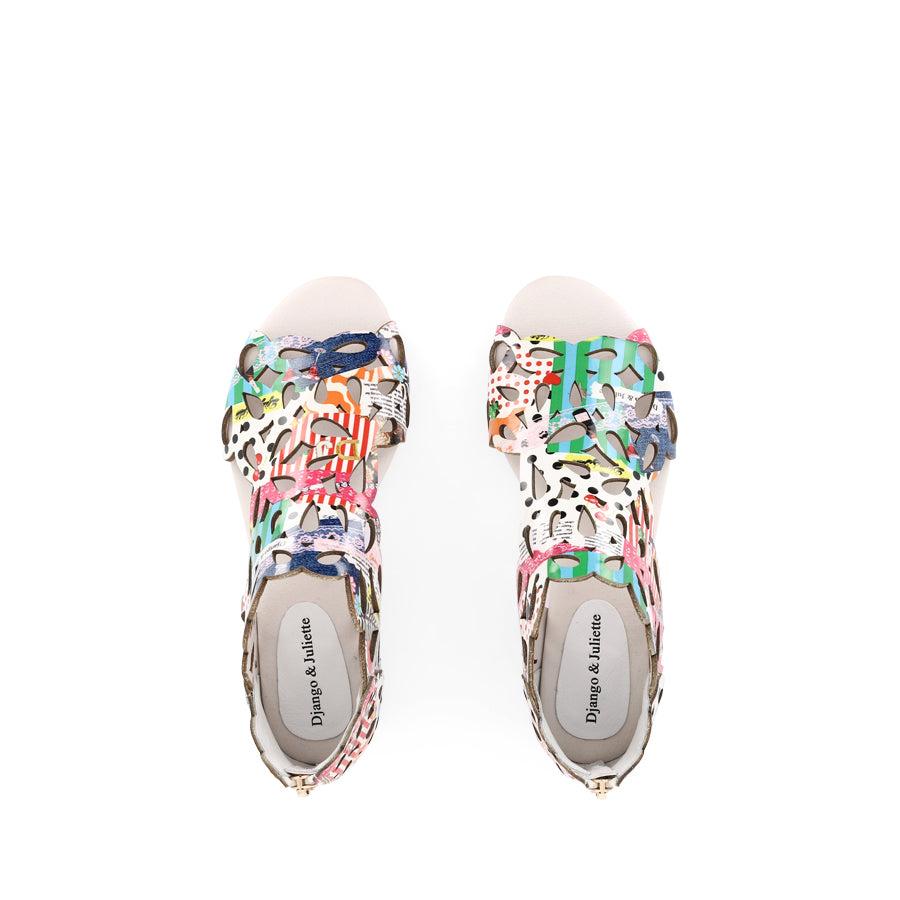 PIETRO - COLLAGE 2 PRINT PATENT LEATHER