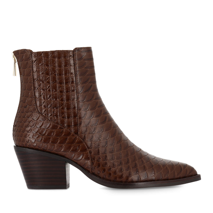 REGGY - BROWN SNAKE LEATHER