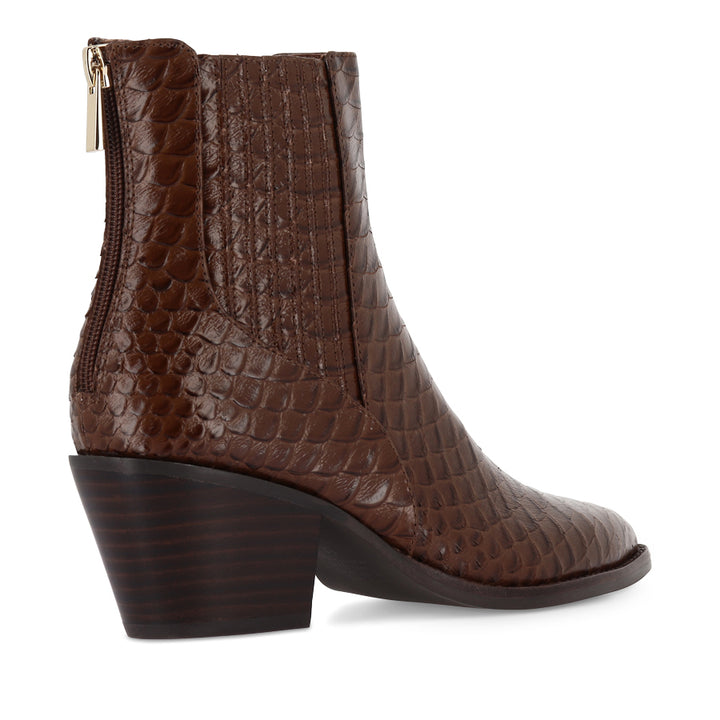 REGGY - BROWN SNAKE LEATHER