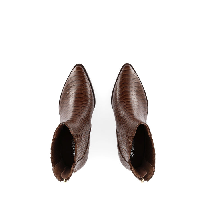 REGGY - BROWN SNAKE LEATHER
