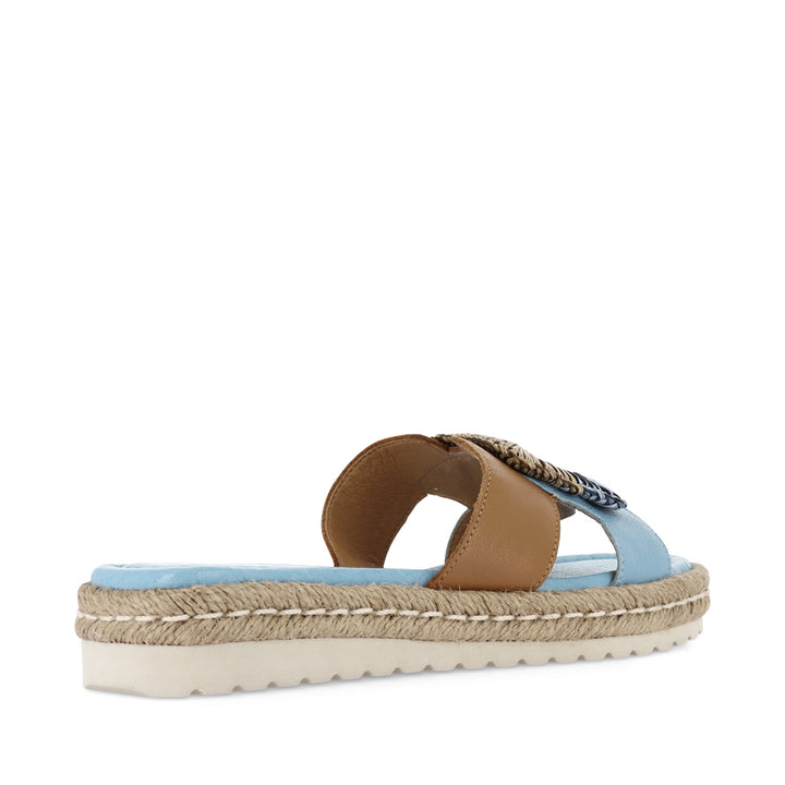 SHERE - NEW BLUE DARK TAN LEATHER